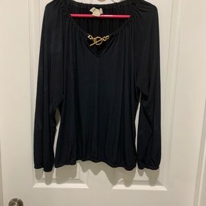 Michael Kors top with goldtone hardware